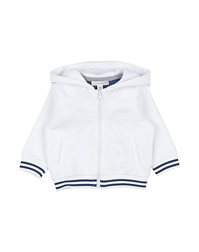 MINIBANDA by SARABANDA Hooded track jacket  White 100% Cotton