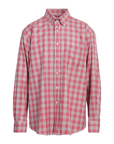 MIRTO Checked shirt Red 100% Cotton