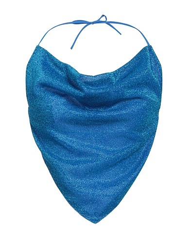 NO SECRETS Top Azure 68% Polyester, 32% Metal