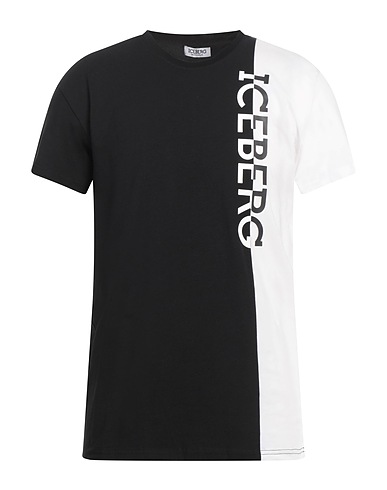 ICEBERG T-shirt Black 93% Cotton, 7% Elastane