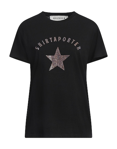 SHIRTAPORTER T-shirt Black 100% Cotton