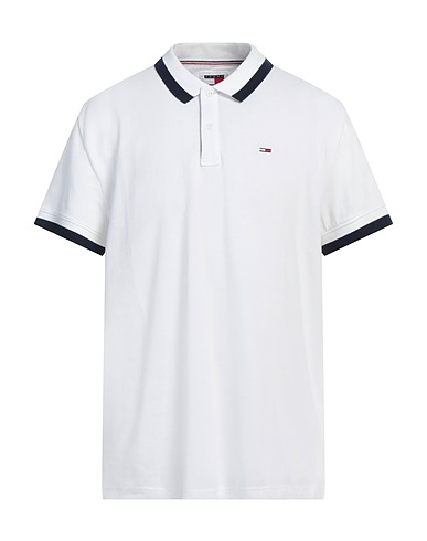 TOMMY JEANS Poloshirt Weiß 100% Baumwolle