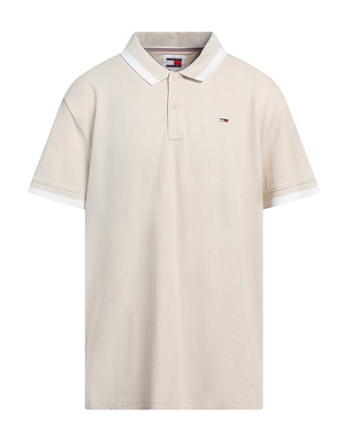 TOMMY JEANS Polo Beige 100% Cotone
