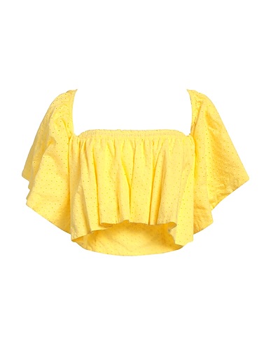 DIXIE Off-the-shoulder top Yellow 100% Cotton
