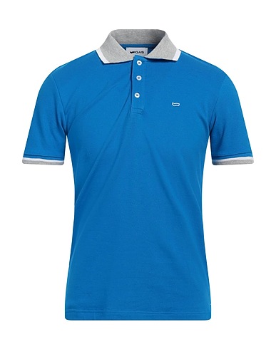 GAS Polo shirt Azure 95% Cotton, 5% Elastane
