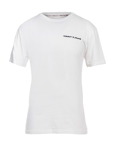 TOMMY JEANS T-shirt Bianco 100% Cotone