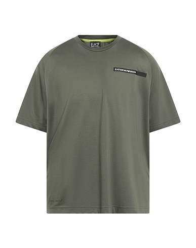 EA7 T-shirt Verde militare 49% Poliestere, 42% Poliammide, 9% Elastan