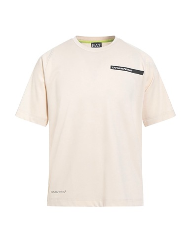 EA7 T-shirt Beige 49% Poliestere, 42% Poliammide, 9% Elastan