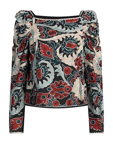 ULLA JOHNSON Top Black 50% Viscose, 50% Linen