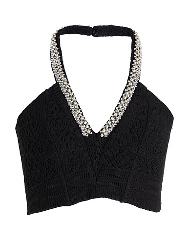 LIU •JO Top Nero 60% Cotone, 30% Poliammide, 10% Elastan