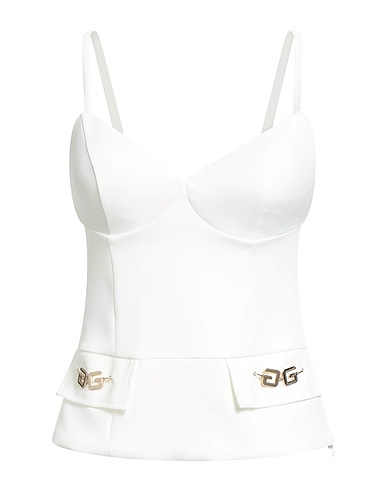 GAëLLE Paris Top Off white 89% Poliestere, 11% Elastan