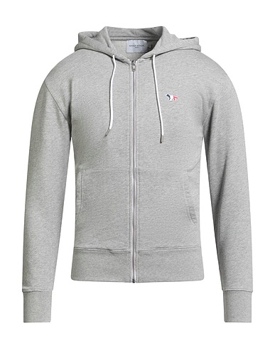 MAISON KITSUNÉ Hooded track jacket  Grey 100% Cotton
