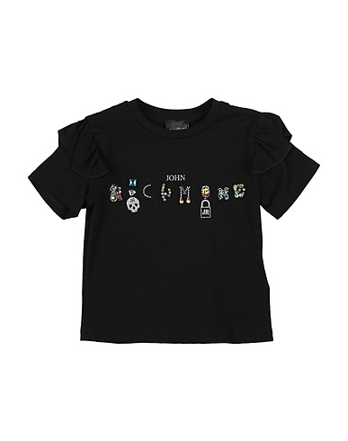 JOHN RICHMOND T-Shirt Schwarz 97% Baumwolle, 3% Elastan