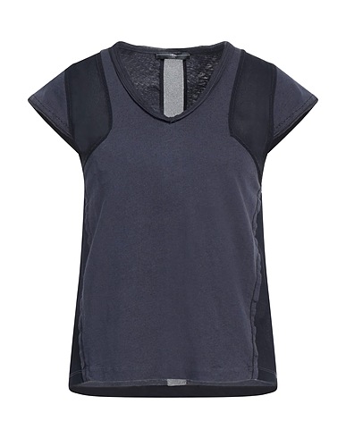HIGH T-shirt Navy blue 70% Cotton, 30% Linen, Rayon