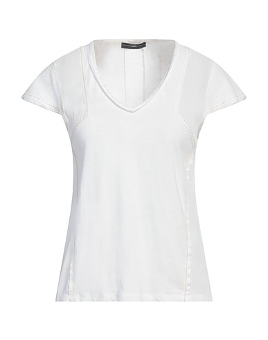 HIGH T-shirt White 70% Cotton, 30% Linen, Rayon