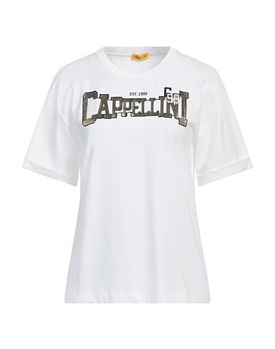 CAPPELLINI by PESERICO T-shirt White 91% Cotton, 9% Elastane