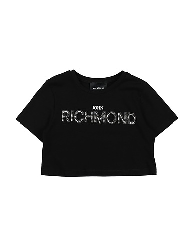 JOHN RICHMOND T-shirt Black 97% Cotton, 3% Elastane