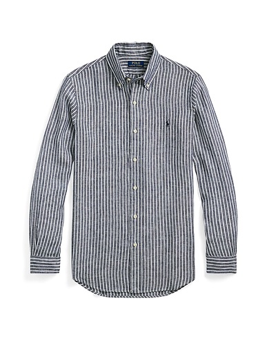 POLO RALPH LAUREN Linen shirt Navy blue 100% Linen