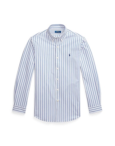 POLO RALPH LAUREN Gestreiftes Hemd Off white 91% Baumwolle, 9% Elastan