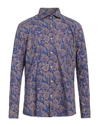 LIZA Patterned shirt Navy blue 100% Cotton