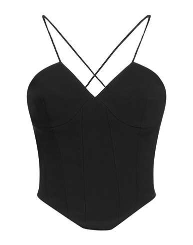 ERMANNO SCERVINO Top Nero 52% Viscosa, 46% Acetato, 2% Elastan