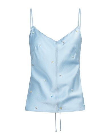 ANNA OCTOBER Camisole Celeste 78% Acetato, 22% Viscosa
