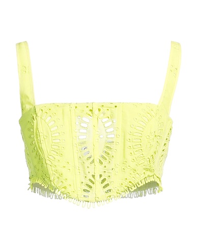 CHARO RUIZ IBIZA Top Lime green 70% Polyester, 30% Cotton