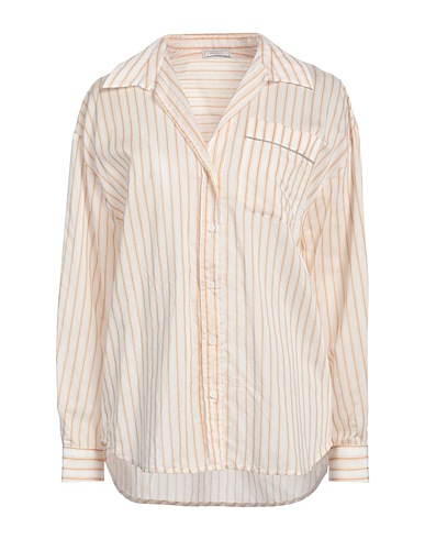 PESERICO Striped shirt Sand 74% Cotton, 26% Silk