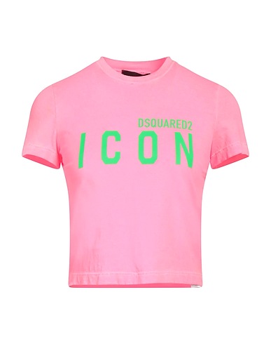 DSQUARED2 Crop top Fuchsia 100% Cotton, Elastane