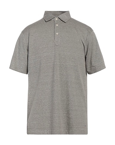 HACKETT Polo shirt Grey 46% Cotton, 26% Linen, 26% Lyocell, 2% Elastane