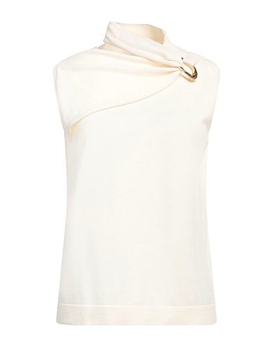 JIL SANDER Maglia Gilet Avorio 100% Lana Vergine