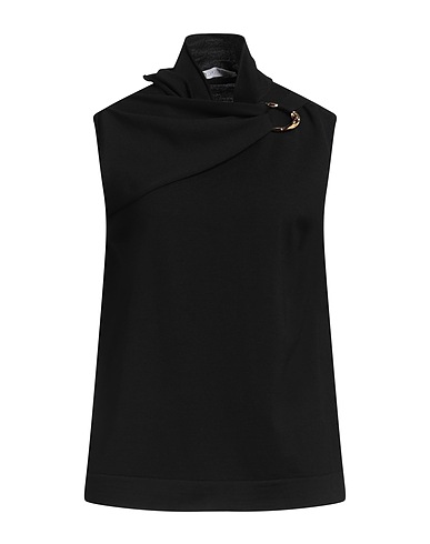 JIL SANDER ニットベスト ブラック バージンウール 100%