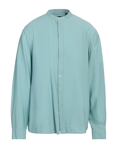 ANTONY MORATO Solid colour shirt Turquoise 84% Viscose, 16% Polyamide
