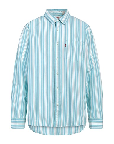 LEVI'S Striped shirt Turquoise 100% Cotton