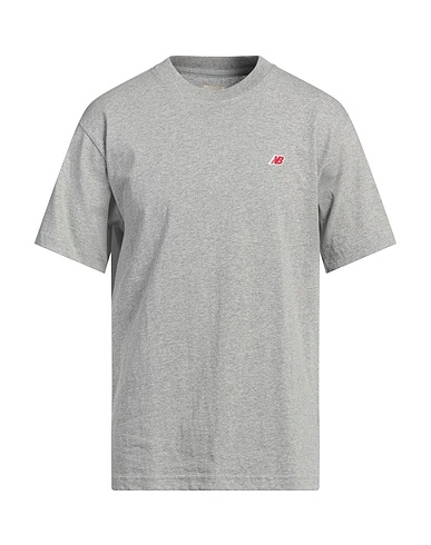NEW BALANCE Basic T-Shirt Grey 90% Cotton, 10% Polyester