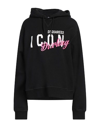 DSQUARED2 Hooded sweatshirt ICON DARLING Black 100% Cotton, Elastane