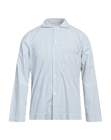 TEKLA Camicia a righe Blu chiaro 100% Cotone organico