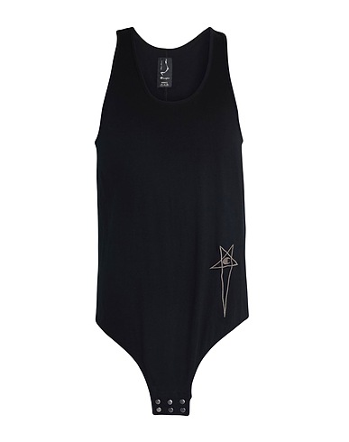 RICK OWENS x CHAMPION Tank top Black 100% Cotton