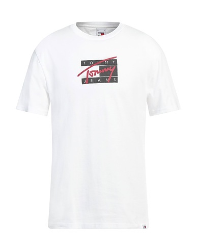 TOMMY JEANS T-shirt White 100% Cotton