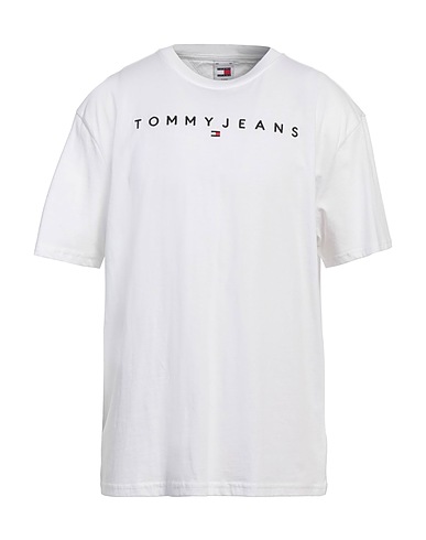 TOMMY JEANS T-shirt Bianco 100% Cotone