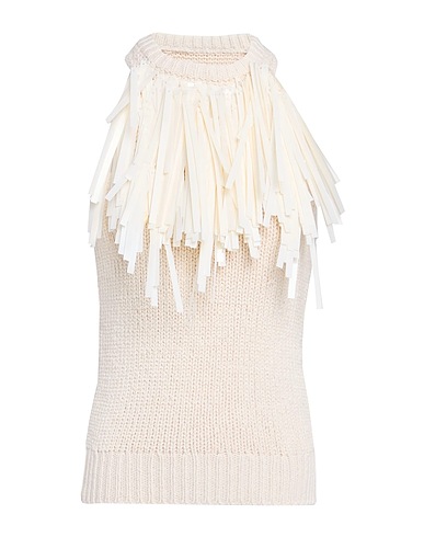 JIL SANDER Top Cream 98% Cotton, 2% Elastane