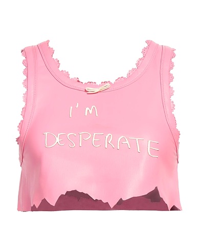 SSHEENA Top Rosa 100% Pelle