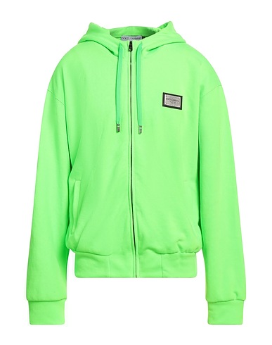 DOLCE&GABBANA Hooded sweatshirt Lime green 100% Polyester