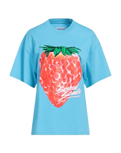 STAND STUDIO T-shirt Celeste 100% Cotone organico