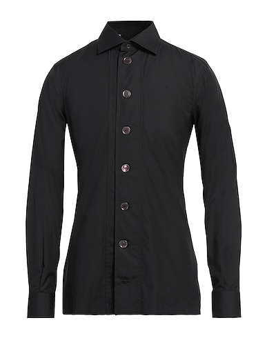 DOLCE&GABBANA Solid colour shirt Black 100% Cotton