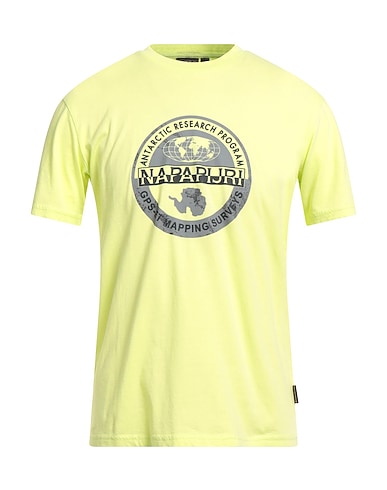 NAPAPIJRI Ｔシャツ ライムグリーン コットン 100%