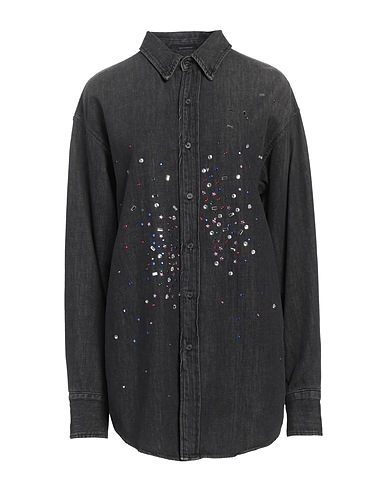 MOTHER Camisa vaquera Negro 100% Algodón