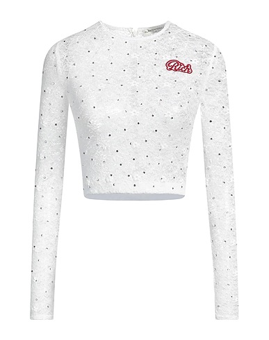ALESSANDRA RICH Top White 95% Polyamide, 5% Elastane