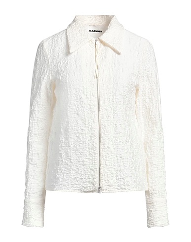 JIL SANDER Solid color shirts & blouses Ivory 80% Cotton, 18% Polyamide, 2% Polyurethane