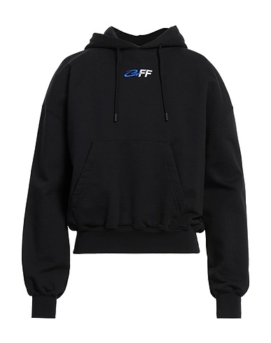 OFF-WHITE™ Hooded track jacket  Black 100% Cotton, Elastane, Polyester